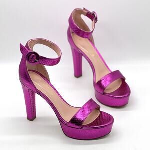 ALDO CASTAGNA Shoes Womens Size 38 Platform Heels Ankle Strap Made in Italy